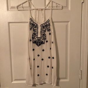 Altar’d State White/Navy Swim Coverup